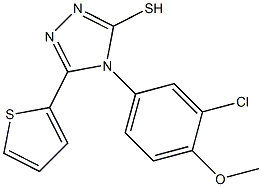 4-(3-chloro-4-methoxyphenyl)-5-(thiophen-2-yl)-4H-1,2,4-triazole-3-thiol Struktur