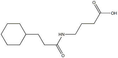 4-(3-cyclohexylpropanamido)butanoic acid Struktur