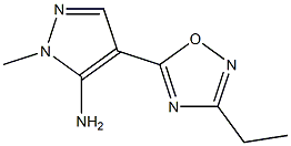 4-(3-ethyl-1,2,4-oxadiazol-5-yl)-1-methyl-1H-pyrazol-5-amine Struktur