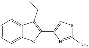 4-(3-ethyl-1-benzofuran-2-yl)-1,3-thiazol-2-amine Struktur