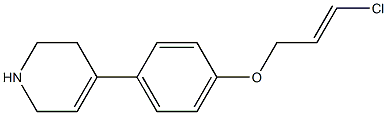 4-(4-{[(2E)-3-chloroprop-2-enyl]oxy}phenyl)-1,2,3,6-tetrahydropyridine Struktur