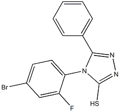 4-(4-bromo-2-fluorophenyl)-5-phenyl-4H-1,2,4-triazole-3-thiol Struktur