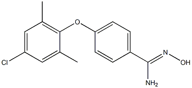 4-(4-chloro-2,6-dimethylphenoxy)-N'-hydroxybenzene-1-carboximidamide Struktur