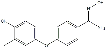 4-(4-chloro-3-methylphenoxy)-N'-hydroxybenzene-1-carboximidamide Struktur