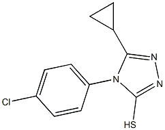 4-(4-chlorophenyl)-5-cyclopropyl-4H-1,2,4-triazole-3-thiol Struktur