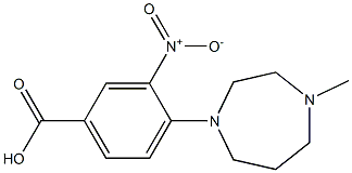 4-(4-methyl-1,4-diazepan-1-yl)-3-nitrobenzoic acid Struktur