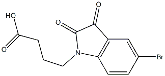 4-(5-bromo-2,3-dioxo-2,3-dihydro-1H-indol-1-yl)butanoic acid Struktur