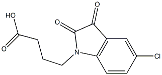 4-(5-chloro-2,3-dioxo-2,3-dihydro-1H-indol-1-yl)butanoic acid Struktur