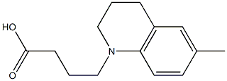 4-(6-methyl-1,2,3,4-tetrahydroquinolin-1-yl)butanoic acid Struktur