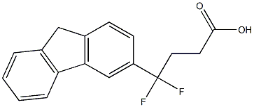 4-(9H-fluoren-3-yl)-4,4-difluorobutanoic acid Struktur