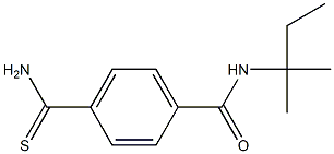 4-(aminocarbonothioyl)-N-(1,1-dimethylpropyl)benzamide Struktur