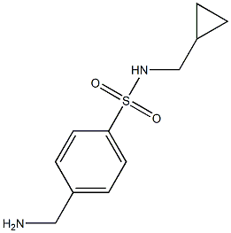 4-(aminomethyl)-N-(cyclopropylmethyl)benzenesulfonamide Struktur