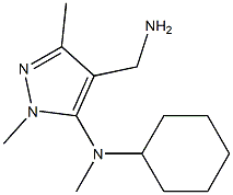 4-(aminomethyl)-N-cyclohexyl-N,1,3-trimethyl-1H-pyrazol-5-amine Struktur