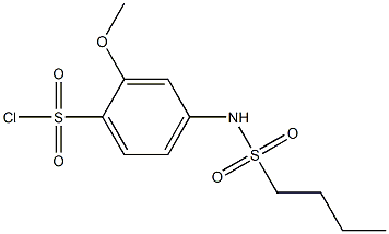 4-(butane-1-sulfonamido)-2-methoxybenzene-1-sulfonyl chloride Struktur