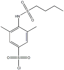 4-(butane-1-sulfonamido)-3,5-dimethylbenzene-1-sulfonyl chloride Struktur