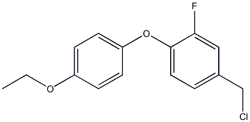 4-(chloromethyl)-1-(4-ethoxyphenoxy)-2-fluorobenzene Struktur