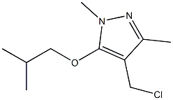 4-(chloromethyl)-1,3-dimethyl-5-(2-methylpropoxy)-1H-pyrazole Struktur