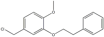 4-(chloromethyl)-1-methoxy-2-(2-phenylethoxy)benzene Struktur