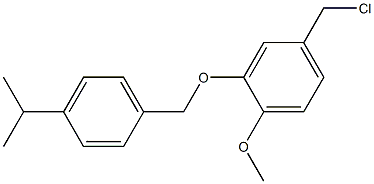 4-(chloromethyl)-1-methoxy-2-{[4-(propan-2-yl)phenyl]methoxy}benzene Struktur