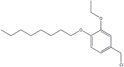 4-(chloromethyl)-2-ethoxy-1-(octyloxy)benzene Struktur