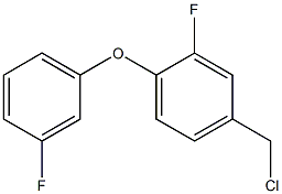 4-(chloromethyl)-2-fluoro-1-(3-fluorophenoxy)benzene Struktur