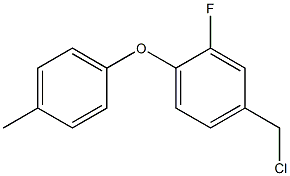 4-(chloromethyl)-2-fluoro-1-(4-methylphenoxy)benzene Struktur