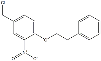 4-(chloromethyl)-2-nitro-1-(2-phenylethoxy)benzene Struktur