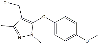 4-(chloromethyl)-5-(4-methoxyphenoxy)-1,3-dimethyl-1H-pyrazole Struktur