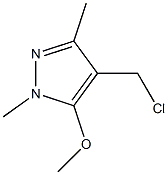 4-(chloromethyl)-5-methoxy-1,3-dimethyl-1H-pyrazole Struktur