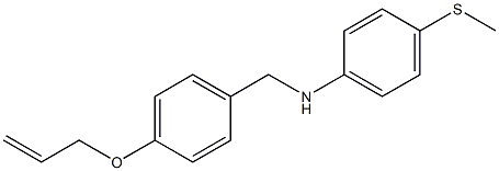 4-(methylsulfanyl)-N-{[4-(prop-2-en-1-yloxy)phenyl]methyl}aniline Struktur