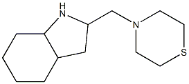 4-(octahydro-1H-indol-2-ylmethyl)thiomorpholine Struktur