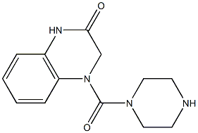 4-(piperazin-1-ylcarbonyl)-1,2,3,4-tetrahydroquinoxalin-2-one Struktur