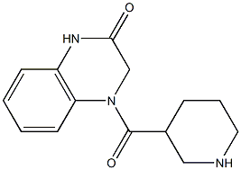 4-(piperidin-3-ylcarbonyl)-1,2,3,4-tetrahydroquinoxalin-2-one Struktur