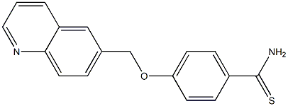 4-(quinolin-6-ylmethoxy)benzene-1-carbothioamide Struktur