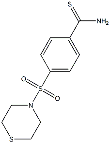 4-(thiomorpholine-4-sulfonyl)benzene-1-carbothioamide Struktur