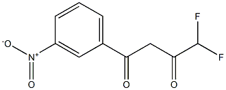 4,4-difluoro-1-(3-nitrophenyl)butane-1,3-dione Struktur