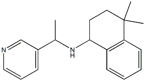 4,4-dimethyl-N-[1-(pyridin-3-yl)ethyl]-1,2,3,4-tetrahydronaphthalen-1-amine Struktur