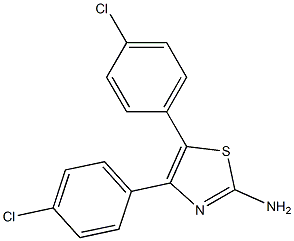 4,5-bis(4-chlorophenyl)-1,3-thiazol-2-amine Struktur