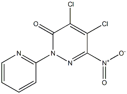 4,5-dichloro-6-nitro-2-pyridin-2-ylpyridazin-3(2H)-one Struktur