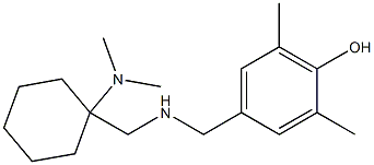 4-[({[1-(dimethylamino)cyclohexyl]methyl}amino)methyl]-2,6-dimethylphenol Struktur