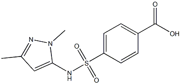 4-[(1,3-dimethyl-1H-pyrazol-5-yl)sulfamoyl]benzoic acid Struktur