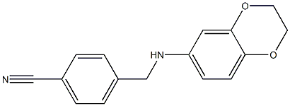 4-[(2,3-dihydro-1,4-benzodioxin-6-ylamino)methyl]benzonitrile Struktur