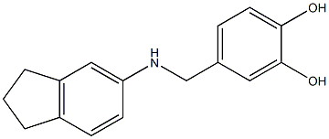 4-[(2,3-dihydro-1H-inden-5-ylamino)methyl]benzene-1,2-diol Struktur