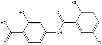 4-[(2,5-dichlorobenzene)amido]-2-hydroxybenzoic acid Struktur