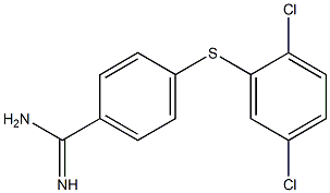 4-[(2,5-dichlorophenyl)sulfanyl]benzene-1-carboximidamide Struktur