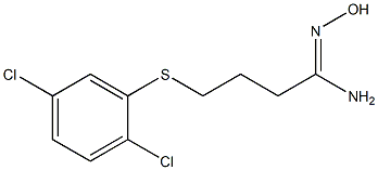 4-[(2,5-dichlorophenyl)sulfanyl]-N'-hydroxybutanimidamide Struktur