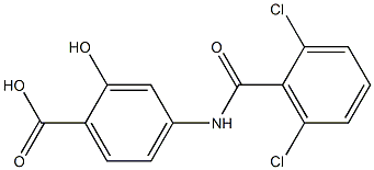 4-[(2,6-dichlorobenzene)amido]-2-hydroxybenzoic acid Struktur