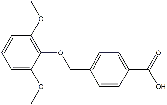 4-[(2,6-dimethoxyphenoxy)methyl]benzoic acid Struktur