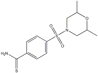 4-[(2,6-dimethylmorpholine-4-)sulfonyl]benzene-1-carbothioamide Struktur