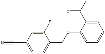 4-[(2-acetylphenoxy)methyl]-3-fluorobenzonitrile Struktur